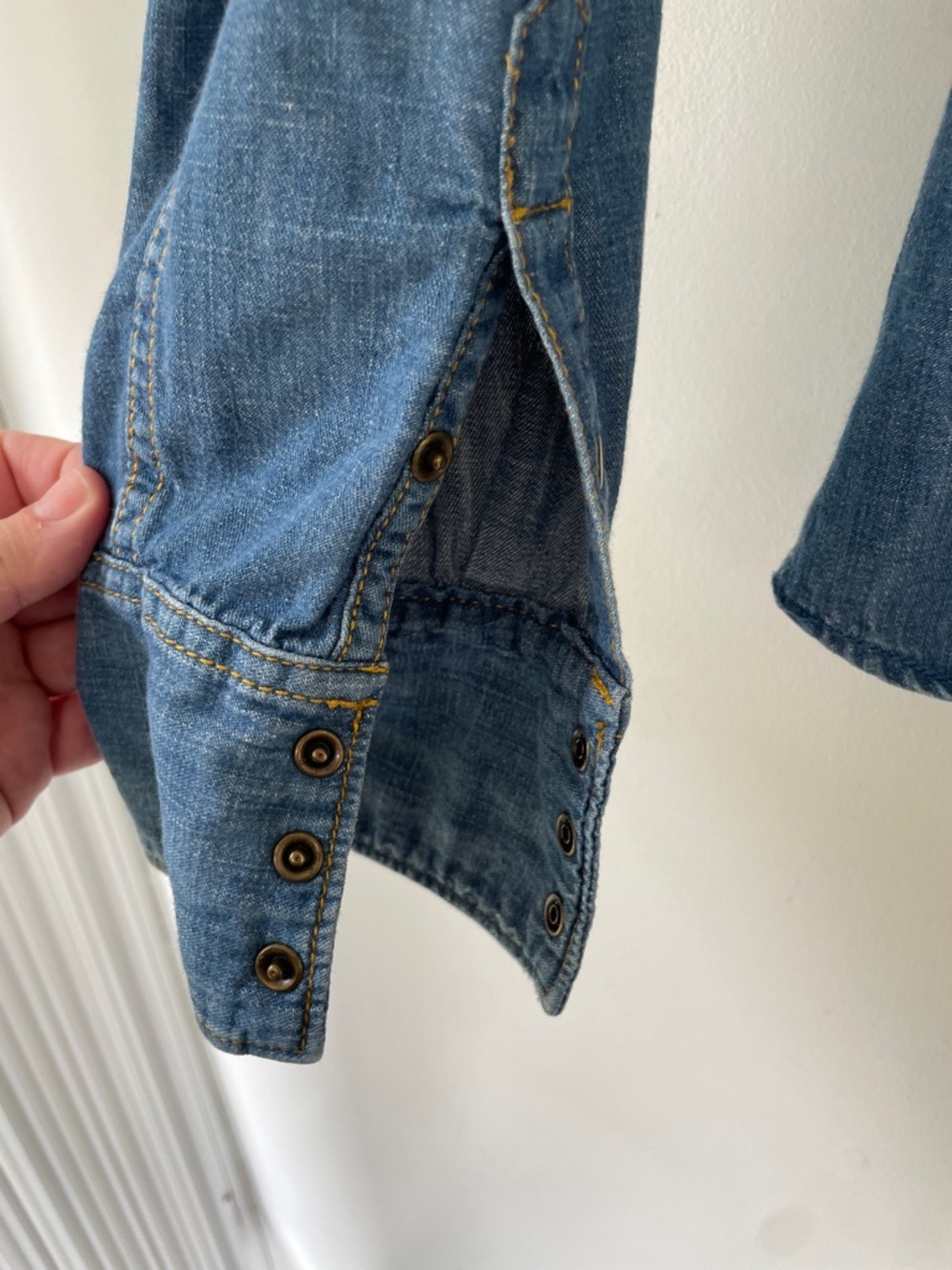 The Wren Slim Western Chambray Shirt from J. Crew No Tag measures: p2p 19” L 24” - Picture 8 of 8